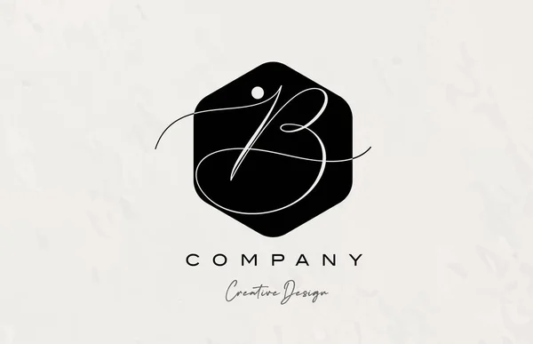Poligono Bianco Nero Alfabeto Lettera Logo Icona Design Con Punto — Vettoriale Stock
