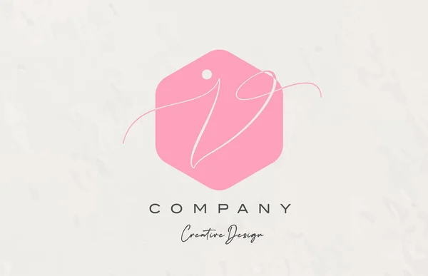 Pink Polygon Alphabet Letter Logo Icon Design Dot Elegant Style — Stock Vector
