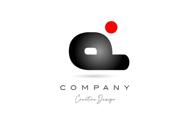 Red Black Dot Alphabet Letter Logo Icon Design Gradient Creative — Stock Vector