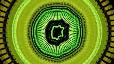 Asit darbesi dijital görsel animasyon. Başlıklarda, sunumlarda veya VJ kullanımında kullanmak için ideal döngüsüz renksiz geometrik patlayıcı etkisi görüntüsü. 