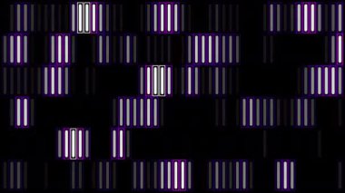 Sahne, dijital görsel animasyon yaratıyor. Başlıklarda, sunumlarda veya VJ kullanımında kullanmak için ideal döngüsüz renksiz geometrik patlayıcı etkisi görüntüsü. 