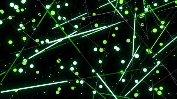 Цифровая Визуальная Анимация Неоновых Звёзд Цикл Бесшовных Абстрактных Цветных Геометрических — стоковое видео