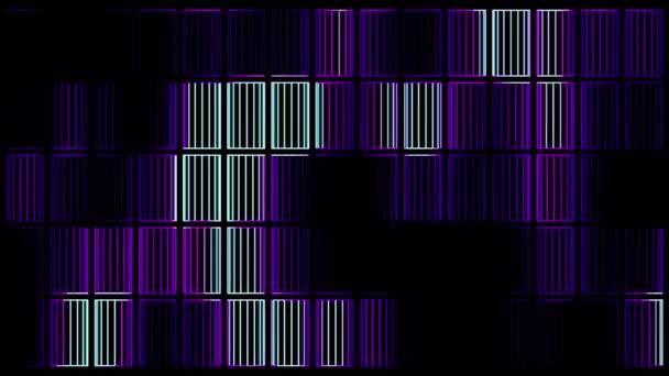 Сцене Цифровая Визуальная Анимация Цикл Бесшовных Абстрактных Цветных Геометрических Взрывных — стоковое видео