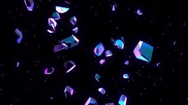 Sert dijital görsel animasyon. Başlıklarda, sunumlarda veya VJ kullanımında kullanmak için ideal döngüsüz renksiz geometrik patlayıcı etkisi görüntüsü. 