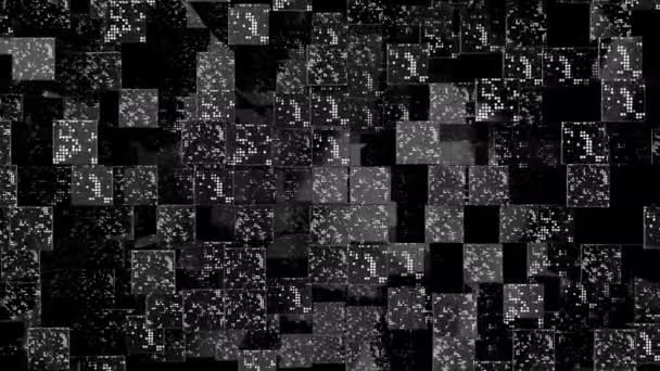 Светодиодные Пиксели Цифровой Визуальной Анимации Цикл Бесшовных Абстрактных Цветных Геометрических — стоковое видео