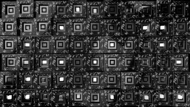Led Pixels Ψηφιακή Οπτική Κίνηση Looped Αδιάλειπτη Αφηρημένη Έγχρωμο Γεωμετρικό — Αρχείο Βίντεο