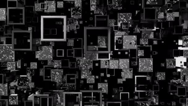 Pixel Led Animazione Visiva Digitale Filmato Effetto Esplosivo Geometrico Geometrico — Video Stock