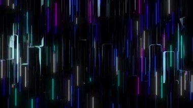Stripe pattern digital visual animation. Looped seamless abstract colored geometric explosive effect footage ideal for use in titles, presentations or for VJ use. 