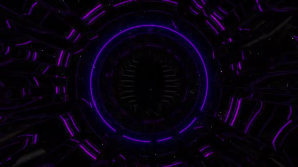 Kernel Puls Digitale Visuele Animatie Naadloze Abstracte Gekleurde Geometrische Explosieve — Stockvideo