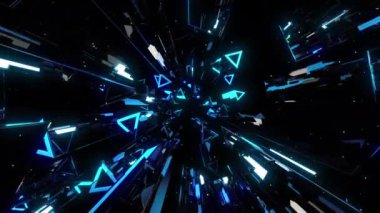 Kristal nabız dijital görsel animasyon. Başlıklarda, sunumlarda veya VJ kullanımında kullanmak için ideal döngüsüz renksiz geometrik patlayıcı etkisi görüntüsü. 