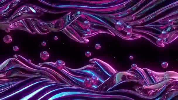 Bio Structura Digitale Visuelle Animation Nahtlose Abstrakte Farbige Geometrische Effekte — Stockvideo