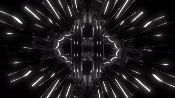 Моно Бітова Цифрова Візуальна Анімація Петлі Безшовні Абстрактні Геометричні Вибуховий — стокове відео