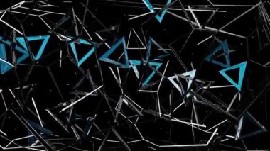 Nabız ızlı dijital görsel animasyon. Başlıklarda, sunumlarda veya VJ kullanımında kullanmak için ideal döngüsüz renksiz geometrik patlayıcı etkisi görüntüsü. 