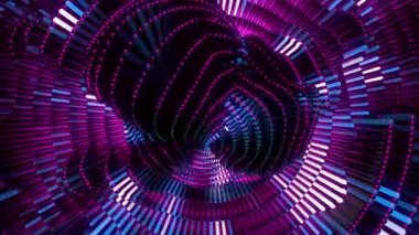 Neono tüpü dijital görsel animasyon. Başlıklarda, sunumlarda veya VJ kullanımında kullanmak için ideal döngüsüz renksiz geometrik patlayıcı etkisi görüntüsü. 