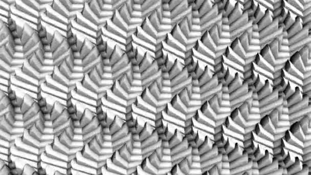 Тіньова Хвиля Цифрова Візуальна Анімація Петлі Безшовні Абстрактні Геометричні Вибуховий — стокове відео