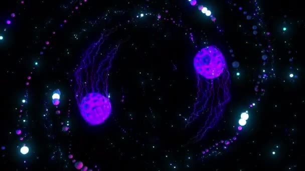 Nuevo Universo Animación Visual Digital Imágenes Efectos Explosivos Geométricos Abstractos — Vídeos de Stock