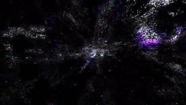 Digitale Visuele Animatie Van Energieruimte Naadloze Abstracte Gekleurde Geometrische Explosieve — Stockvideo