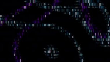 Gürültü desenli dijital görsel animasyon. Başlıklarda, sunumlarda veya VJ kullanımında kullanmak için ideal döngüsüz renksiz geometrik patlayıcı etkisi görüntüsü. 