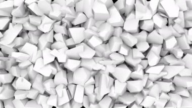 Dijital görsel animasyon haritası çıkarılıyor. Başlıklarda, sunumlarda veya VJ kullanımında kullanmak için ideal döngüsüz renksiz geometrik patlayıcı etkisi görüntüsü. 