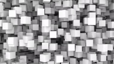 Dijital görsel animasyon haritası çıkarılıyor. Başlıklarda, sunumlarda veya VJ kullanımında kullanmak için ideal döngüsüz renksiz geometrik patlayıcı etkisi görüntüsü. 