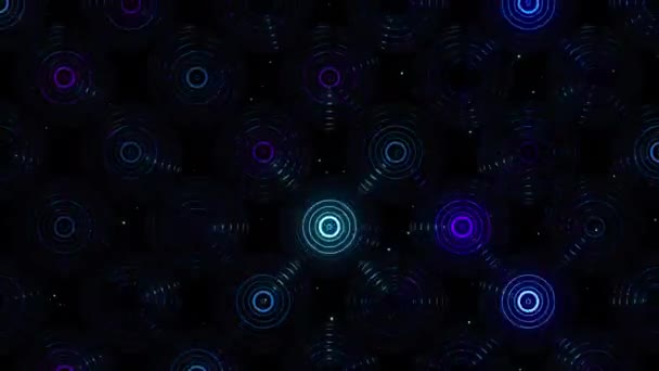 Hypno Neon Ψηφιακή Οπτική Animation Looped Αδιάλειπτη Αφηρημένη Έγχρωμο Γεωμετρικό — Αρχείο Βίντεο