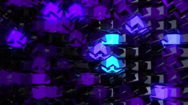 Neo pattern digital visual animation. Looped seamless abstract colored geometric explosive effect footage ideal for use in titles, presentations or for VJ use. 