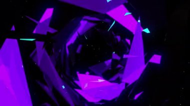 Çarpıştırıcıyı yen dijital görsel animasyon. Başlıklarda, sunumlarda veya VJ kullanımında kullanmak için ideal döngüsüz renksiz geometrik patlayıcı etkisi görüntüsü. 