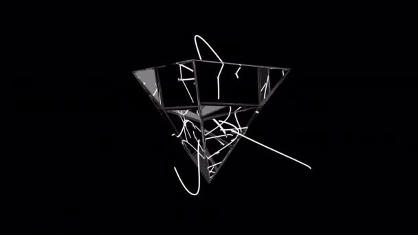 Animasi Visual Digital Prisma Cahaya Looped Seamless Abstrak Berwarna Geometrik — Stok Video