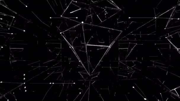 Digitální Vizuální Animace Světelného Hranolu Smyčkové Bezešvé Abstraktní Barevné Záběry — Stock video