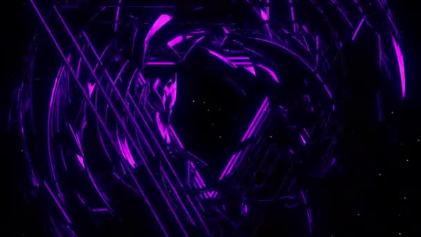 Animation Visuelle Numérique Impulsion Néo Images Abstraites Effet Explosif Géométrique — Video