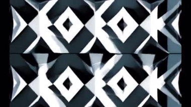 Trans aksesuar dijital görsel animasyon. Başlıklarda, sunumlarda veya VJ kullanımında kullanmak için ideal döngüsüz renksiz geometrik patlayıcı etkisi görüntüsü. 