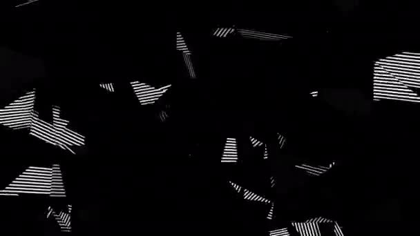 Animación Visual Digital Triangulación Imágenes Efectos Explosivos Geométricos Abstractos Color — Vídeos de Stock