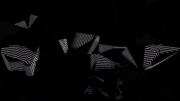 Триангуляция Цифровой Визуальной Анимации Цикл Бесшовных Абстрактных Цветных Геометрических Взрывных — стоковое видео