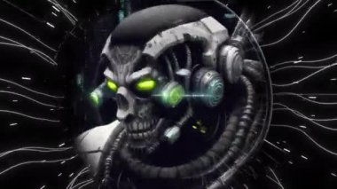 Dijital görsel animasyonu başkalaştırıyor. Başlıklarda, sunumlarda veya VJ kullanımında kullanmak için ideal döngüsüz renksiz geometrik patlayıcı etkisi görüntüsü. 