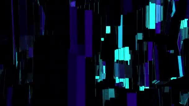 Animación Visual Digital Neo Ecualizador Imágenes Efectos Explosivos Geométricos Abstractos — Vídeos de Stock