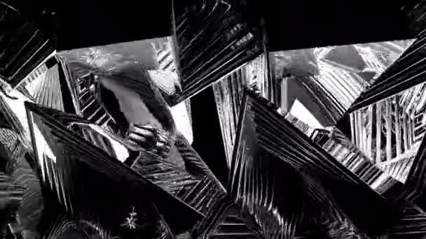 Тріангуляція Цифрової Візуальної Анімації Петлі Безшовні Абстрактні Геометричні Вибуховий Ефект — стокове відео