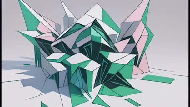 Metamorphosen Digitaler Visueller Animation Nahtlose Abstrakte Farbige Geometrische Effekte Ideal Stockvideo