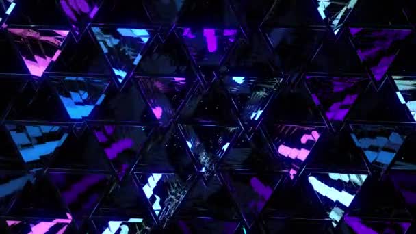 Neon Stänk Digital Visuell Animation Loopas Sömlös Abstrakt Färgad Geometrisk Royaltyfri Stockfilm