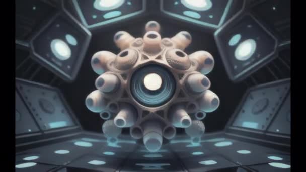 Metamorfoser Digital Visuell Animation Loopas Sömlös Abstrakt Färgad Geometrisk Explosiv Videoklipp