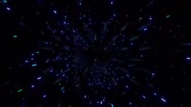 Neon Splash Digitale Visuelle Animation Nahtlose Abstrakte Farbige Geometrische Effekte Stockvideo