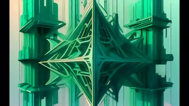 Metamorfoser Digital Visuell Animation Loopas Sömlös Abstrakt Färgad Geometrisk Explosiv — Stockvideo