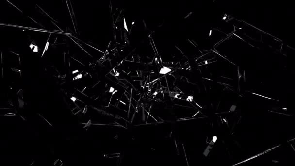 Blinkande Skärvor Digital Visuell Animation Loopas Sömlös Abstrakt Färgad Geometrisk Royaltyfri Stockvideo