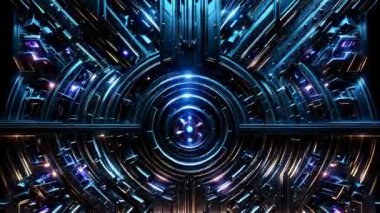 Neon lambalı fütüristik Impulse Duvar arkaplanı