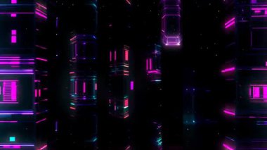 soyut fütüristik duvar kağıdı, neon ışıklı dijital arkaplan