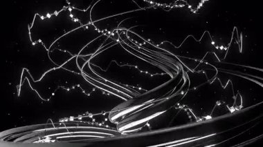 Parlak geometrik şekil ve çizgilere sahip soyut teknik arkaplan