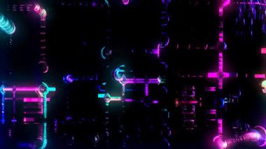 soyut fütüristik duvar kağıdı, neon ışıklı dijital arkaplan