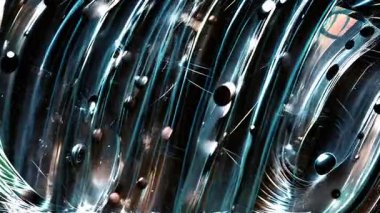 Soyut teknolojinin 3 boyutlu yorumlaması Uzay Hayatı arkaplanı