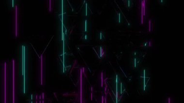 soyut fütüristik duvar kağıdı, neon ışıklı dijital arkaplan