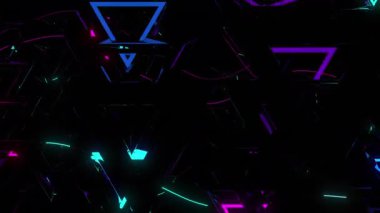 soyut fütüristik duvar kağıdı, neon ışıklı dijital arkaplan