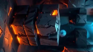 soyut fütüristik duvar kağıdı, neon ışıklı dijital arkaplan